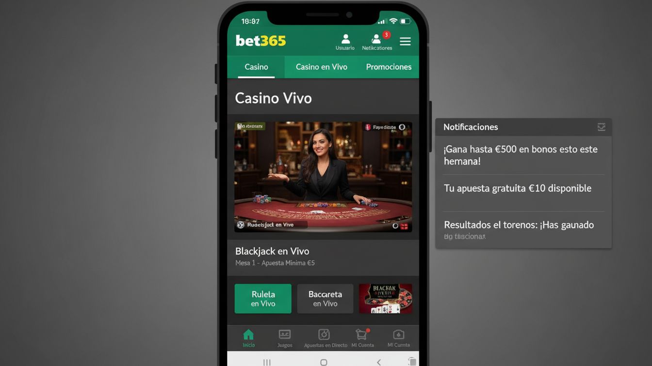 App móvil de Bet365 para Android e iOS en México